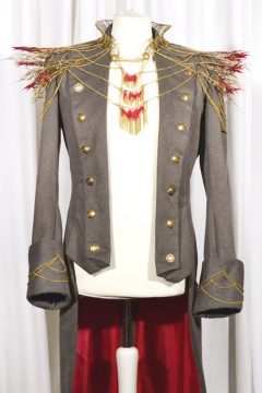 BRASS.AND.CRIMSON uniform with neckpie brass / feathers