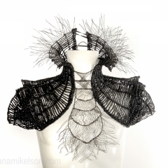 DIGNITY neck-shoulderpiece 2000€ wire/cable/leather
