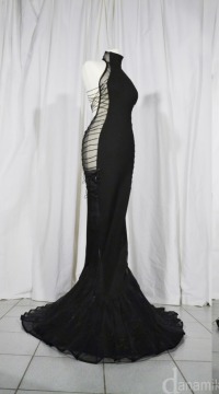 MEDUSA.DRESS 3850€ evening dress with hoopskirt construction, size 36, silk/jersey/metallic/beads/swarovskis